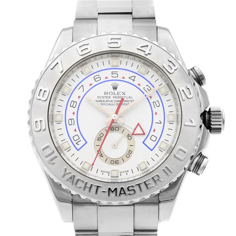 rolex yacht-master ii 18k white gold 43mm platinum bezel|Rolex Yacht-Master 42 white gold.